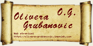 Olivera Grubanović vizit kartica